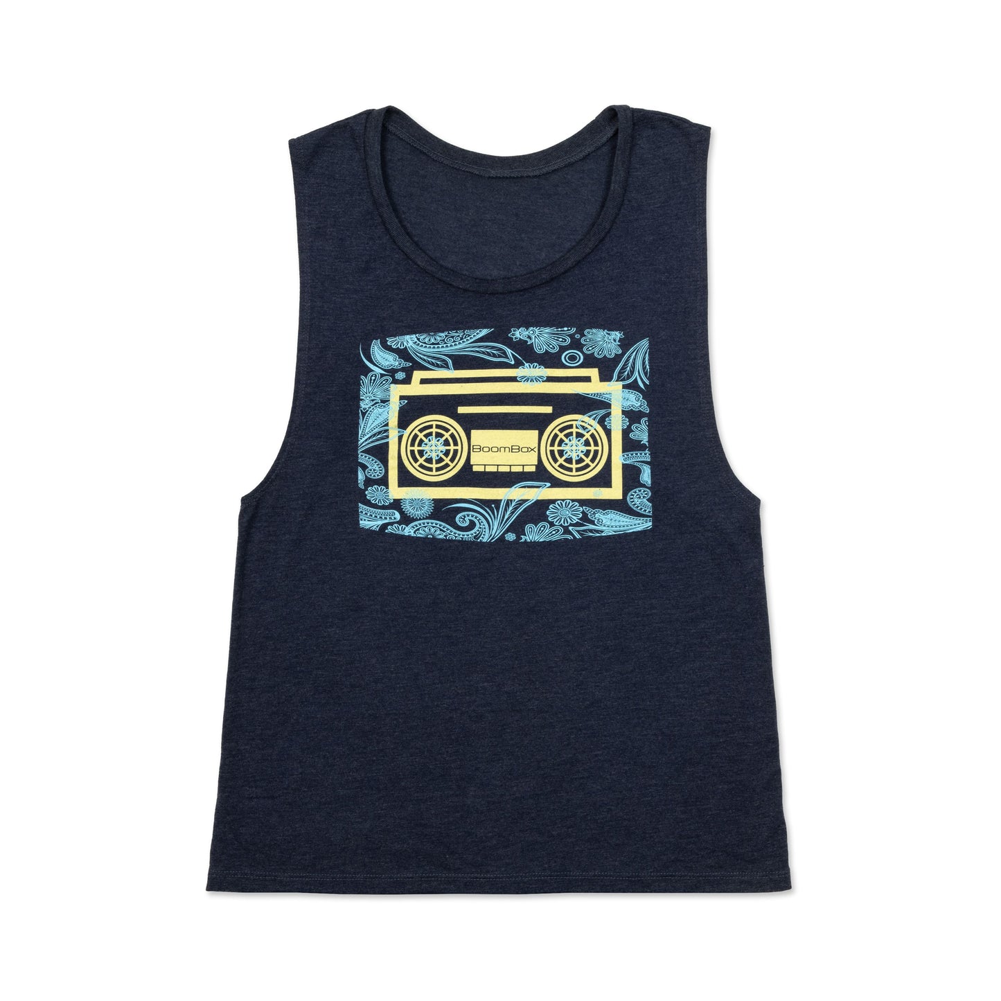 Violet Ladies Tank- Flower BoomBox Logo